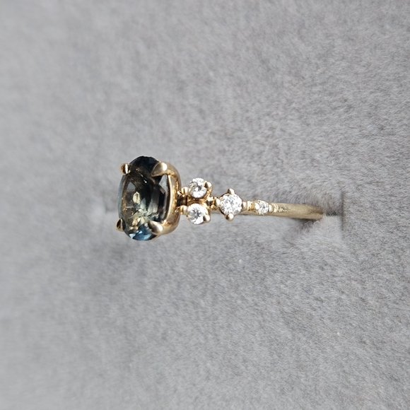Blue Topaz and Diamond Accent Ring - Michael Hills - Picture 3 of 6